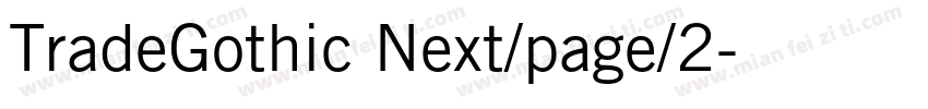 TradeGothic Next/page/2字体转换